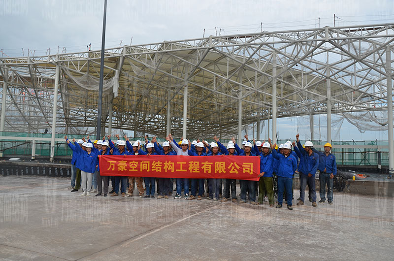 萬豪空間結(jié)構(gòu)員工到杭州亞運會棒（壘）球體育文化中心膜結(jié)構(gòu)項目學習交流