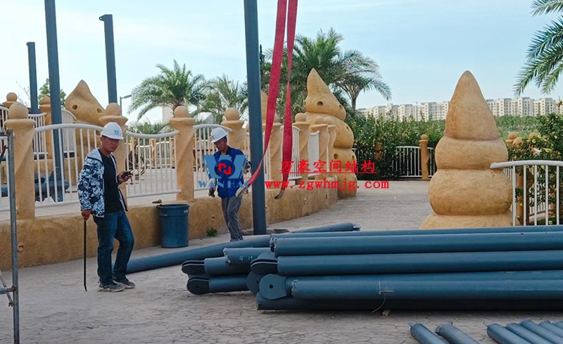 上海海昌海洋公園鋼膜結(jié)構(gòu)工程開(kāi)始施工 上海海昌海洋公園鋼膜結(jié)構(gòu)工程開(kāi)始施工