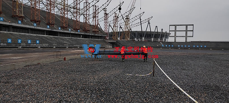 襄陽奧體中心膜結構工程開始施工 襄陽奧體中心膜結構工程開始施工