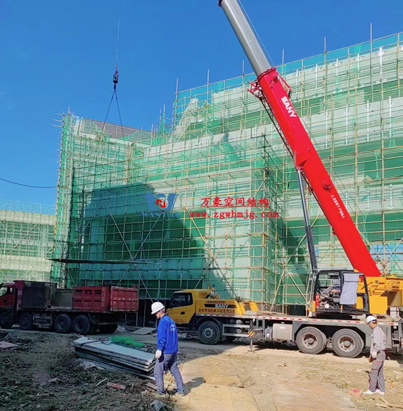 文一塘溪津門天幕鋼結(jié)構(gòu)及ETFE氣枕膜工程開(kāi)始施工