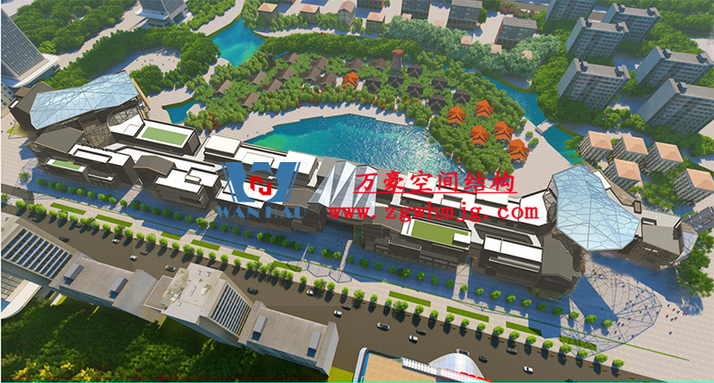 文一塘溪津門天幕鋼結(jié)構(gòu)及ETFE氣枕膜工程開(kāi)始施工