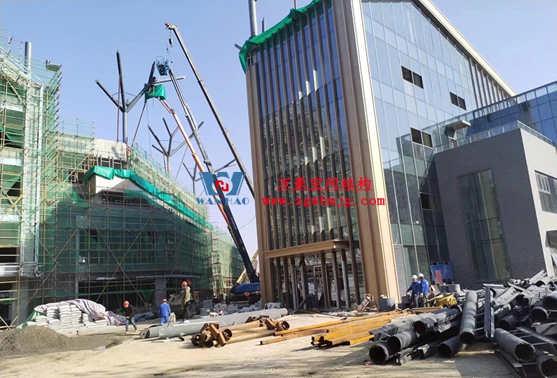 文一塘溪津門(mén)天幕鋼結(jié)構(gòu)及ETFE膜結(jié)構(gòu)氣枕膜工程