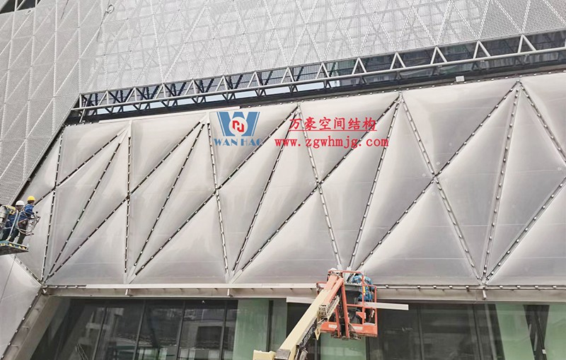 成都中建錦源匯膜結(jié)構(gòu)項目工程最新進展