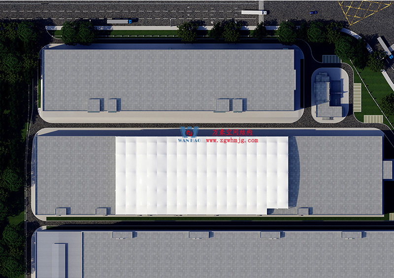 浙江真愛(ài)毯業(yè)科技有限公司廠(chǎng)房三屋面膜結(jié)構(gòu)工程完工大吉！