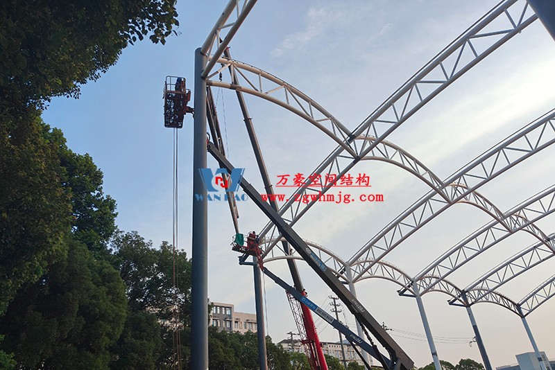 國網(wǎng)江西省電力有限公司培訓中心實訓基地改造膜結(jié)構(gòu)項目最新施工進度