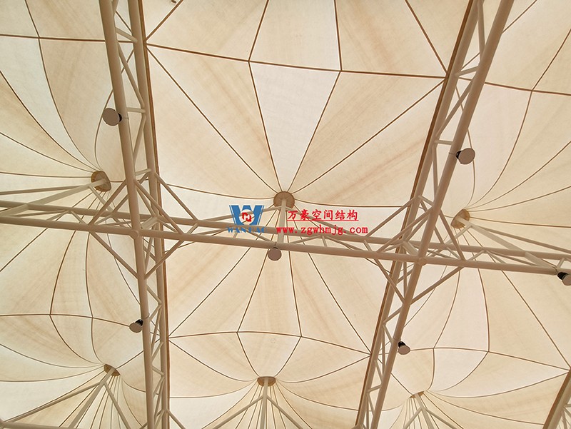 封閉式ptfe膜結構籃球館來了