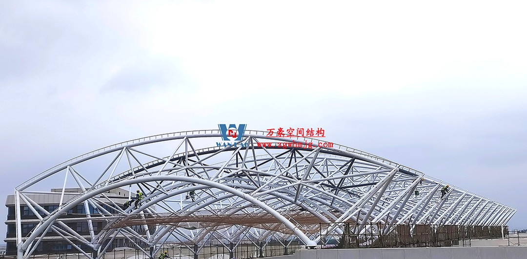 工程進(jìn)度全速推進(jìn)，PTFE膜材張拉在即！