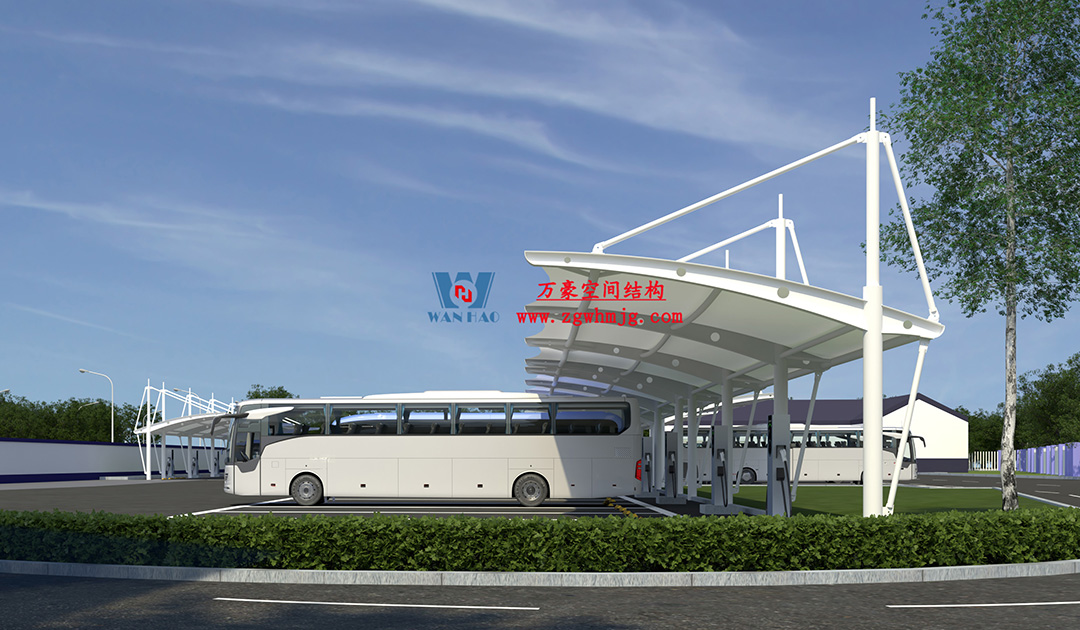 隨處可見(jiàn)的遮陽(yáng)擋雨守護(hù)衛(wèi)士-膜結(jié)構(gòu)車棚