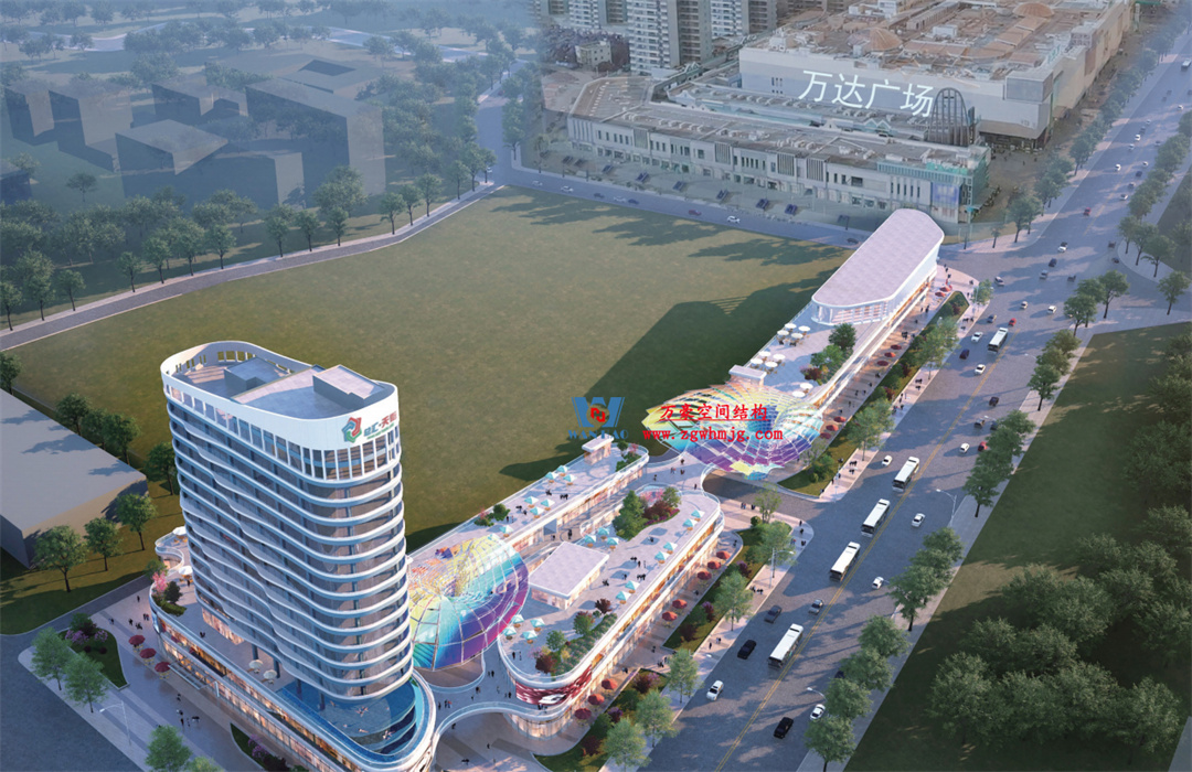 茂名總匯天街ETFE氣枕商業(yè)天幕，打造光影藝術(shù)“場景”