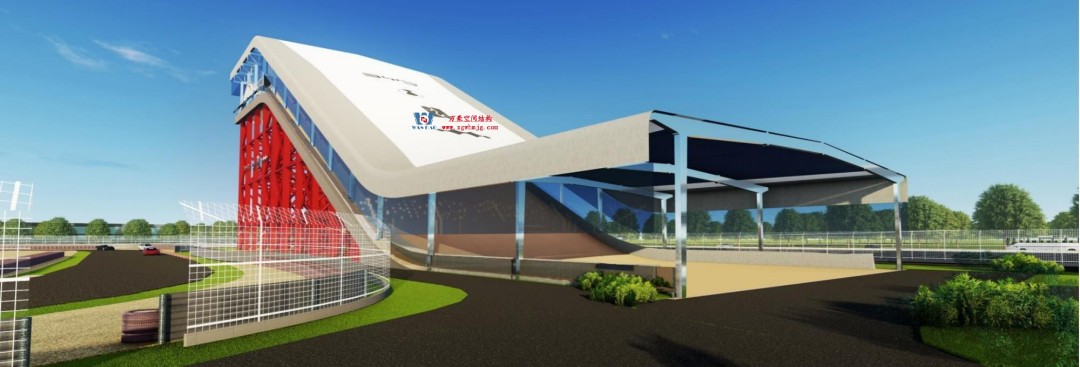 馭風(fēng)逐沙，織就賽道美學(xué)——比亞迪紹興嵊州賽車場(chǎng)干拔沙坡觀景平臺(tái)鋼膜結(jié)構(gòu)