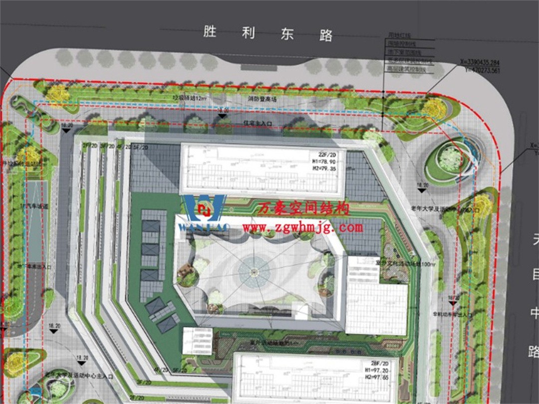 安吉縣昌碩小區(qū)地塊房產(chǎn)開(kāi)發(fā)項(xiàng)目鋼結(jié)構(gòu)天幕