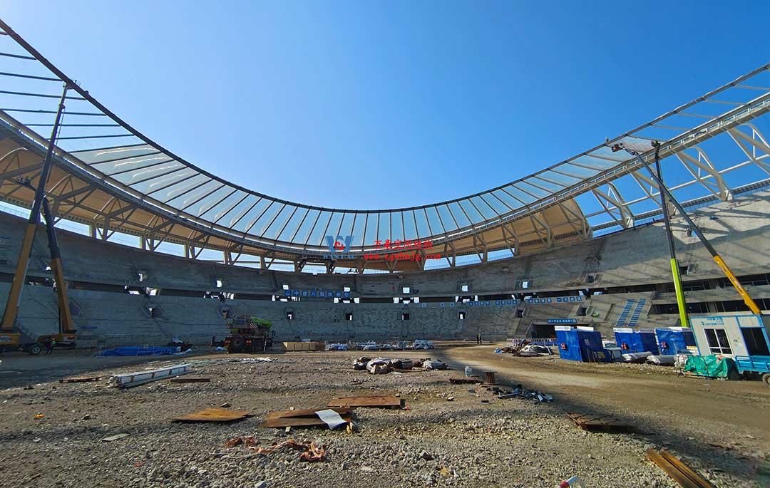 太湖之畔，華燈初上|無錫奧體中心施工加速