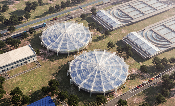 格爾木工業(yè)園昆侖工業(yè)區(qū)工業(yè)污水廠污水池保溫膜結構工程