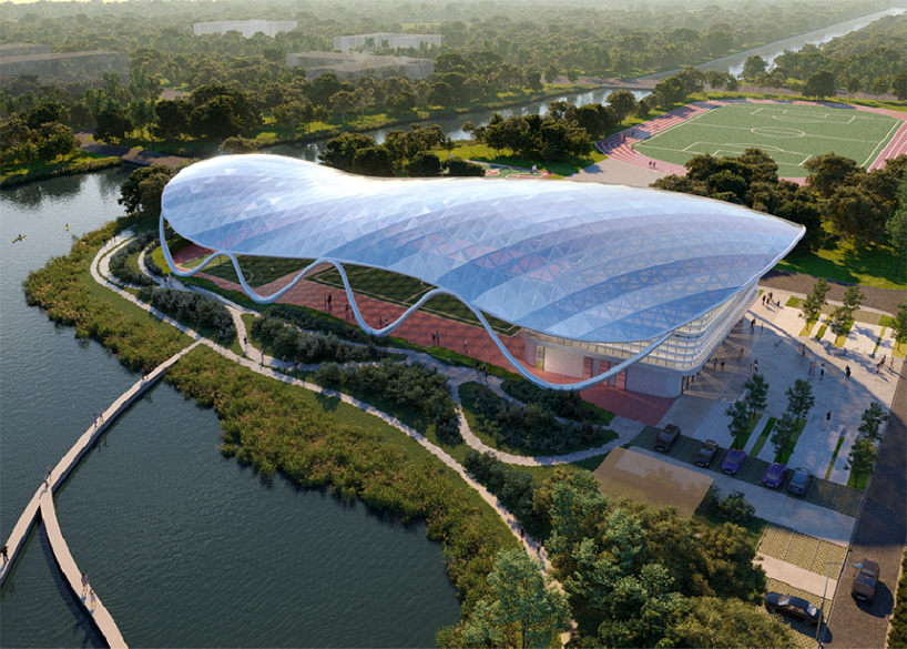 上海工程技術(shù)大學(xué)松江校區(qū)風(fēng)雨操場ETFE膜結(jié)構(gòu)