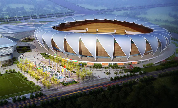 瑞麗國際文體中心建設(shè)項目體育場屋面膜結(jié)構(gòu)工程