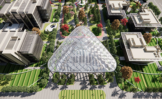 山東高端化工研究院項目ETFE膜結(jié)構(gòu)工程